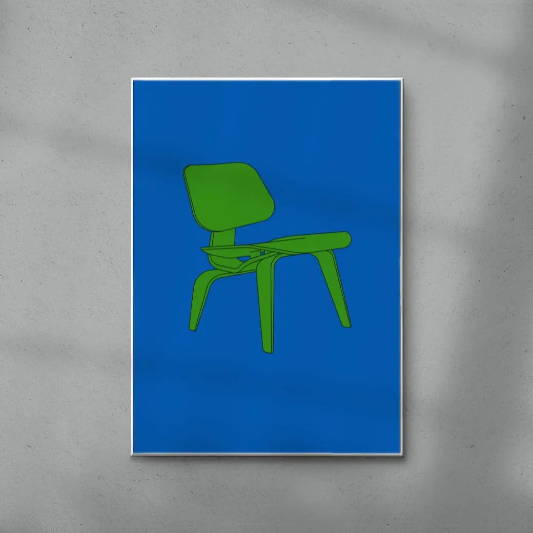 GREEN CHAIR contemporary wall art print by Thomas Hedger - sold by DROOL