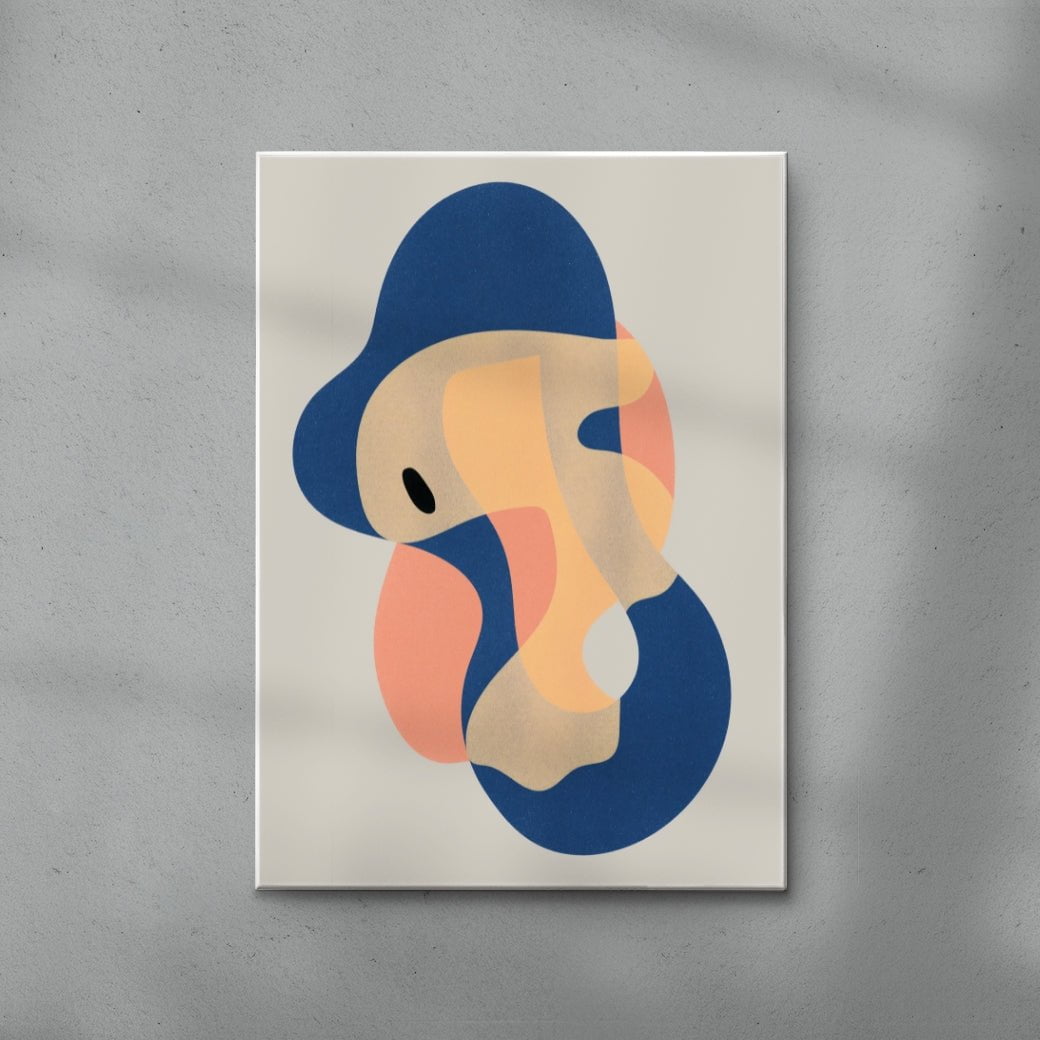 Floating Shapes #1 contemporary wall art print by frisk - sold by DROOL