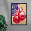 Boxing Gloves contemporary wall art print by Caitlin Flood-Molyneux - sold by DROOL