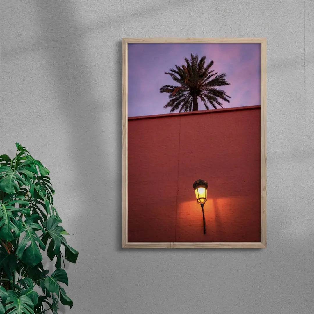 Night Palm contemporary wall art print by Christian Lathom-Sharp - sold by DROOL