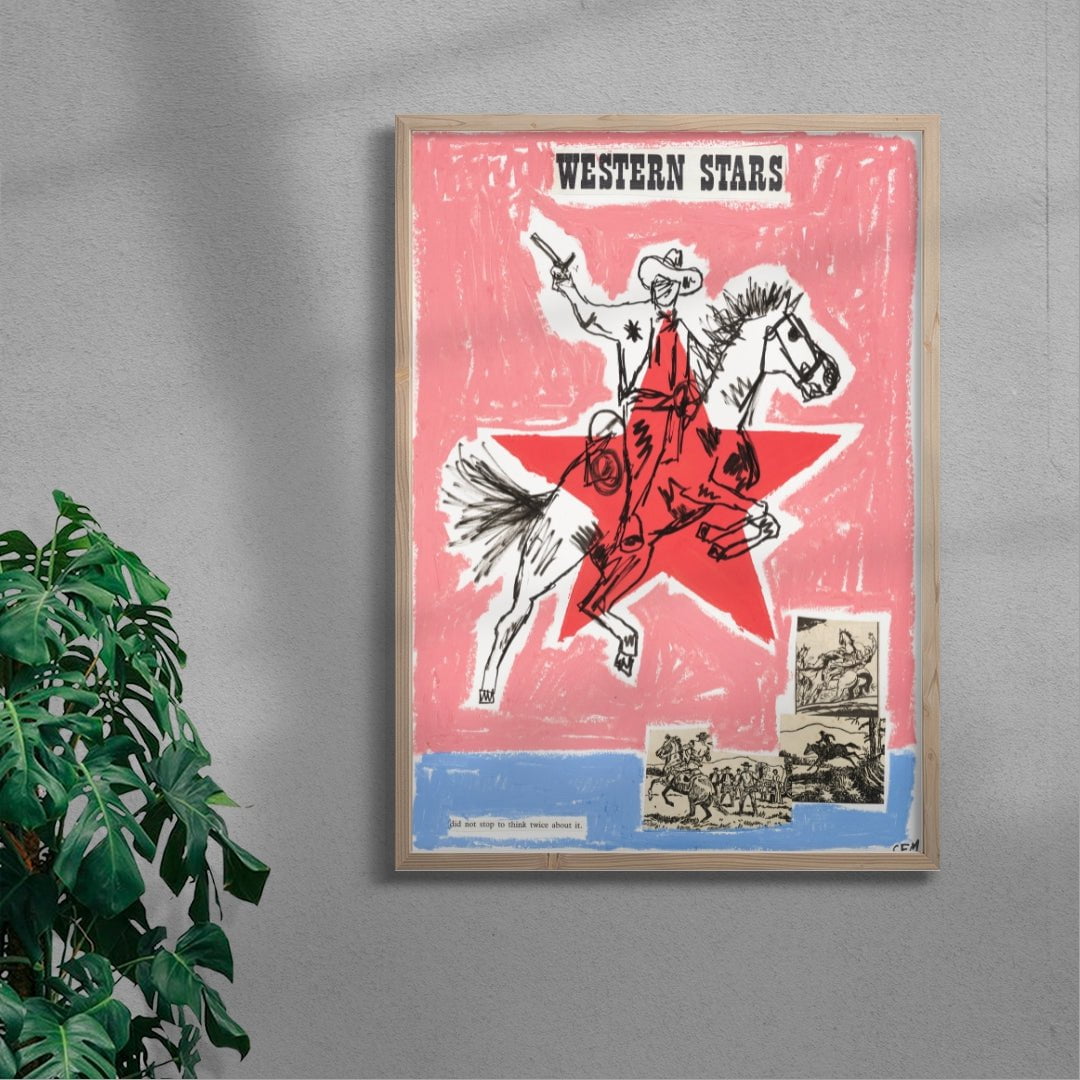 Western Stars contemporary wall art print by Caitlin Flood-Molyneux - sold by DROOL