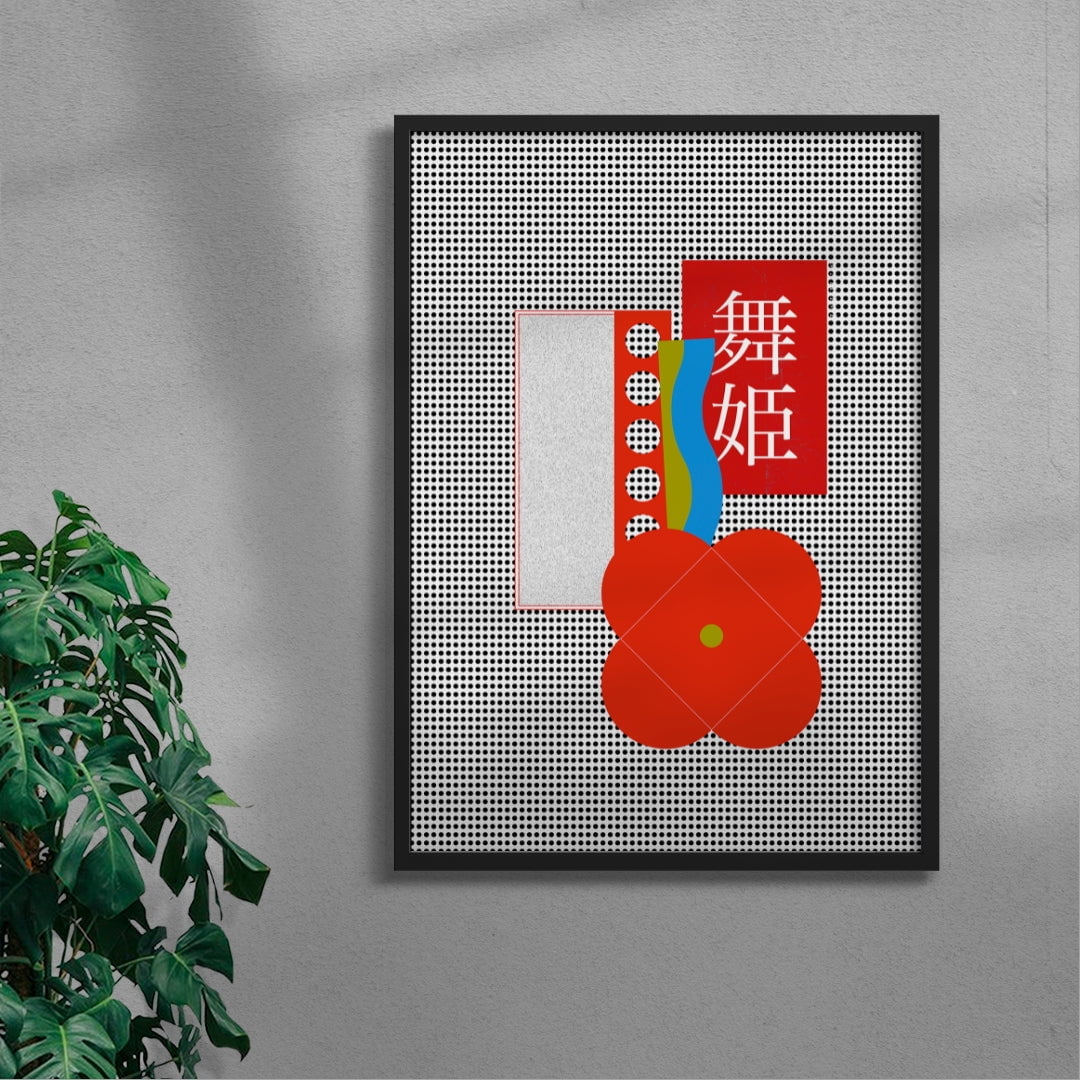 Maihime contemporary wall art print by Ren Morita - sold by DROOL