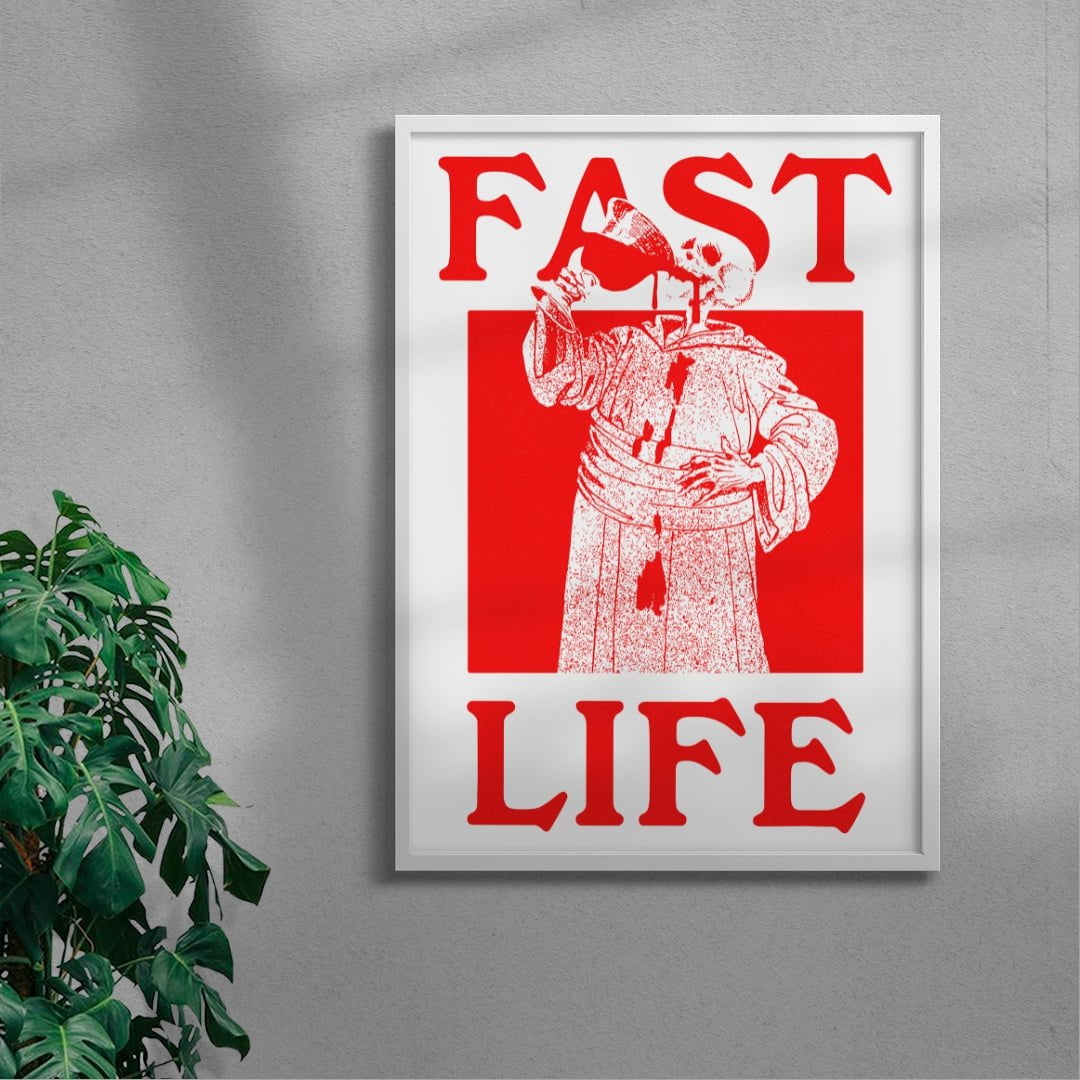 Fast Life contemporary wall art print by Utsav Verma - sold by DROOL