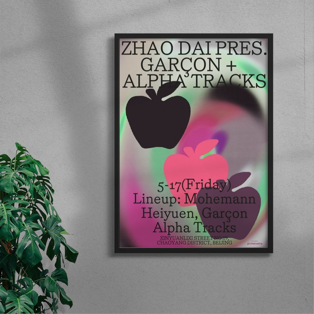 Apples Party contemporary wall art print by MENSLIES - sold by DROOL