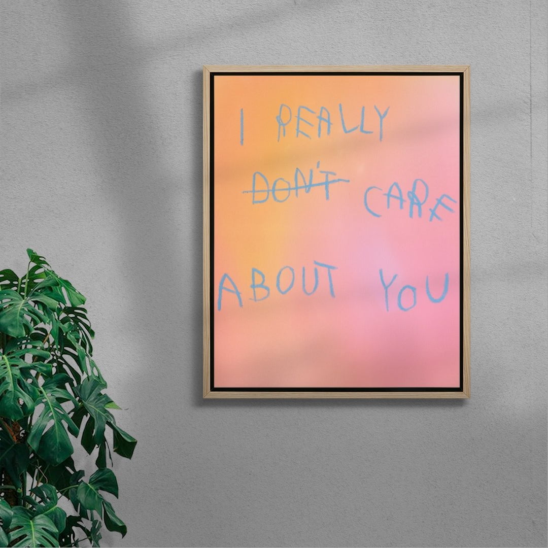 I really care contemporary wall art print by Peter-Maximilian Ronsdorf - sold by DROOL