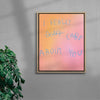 I really care contemporary wall art print by Peter-Maximilian Ronsdorf - sold by DROOL