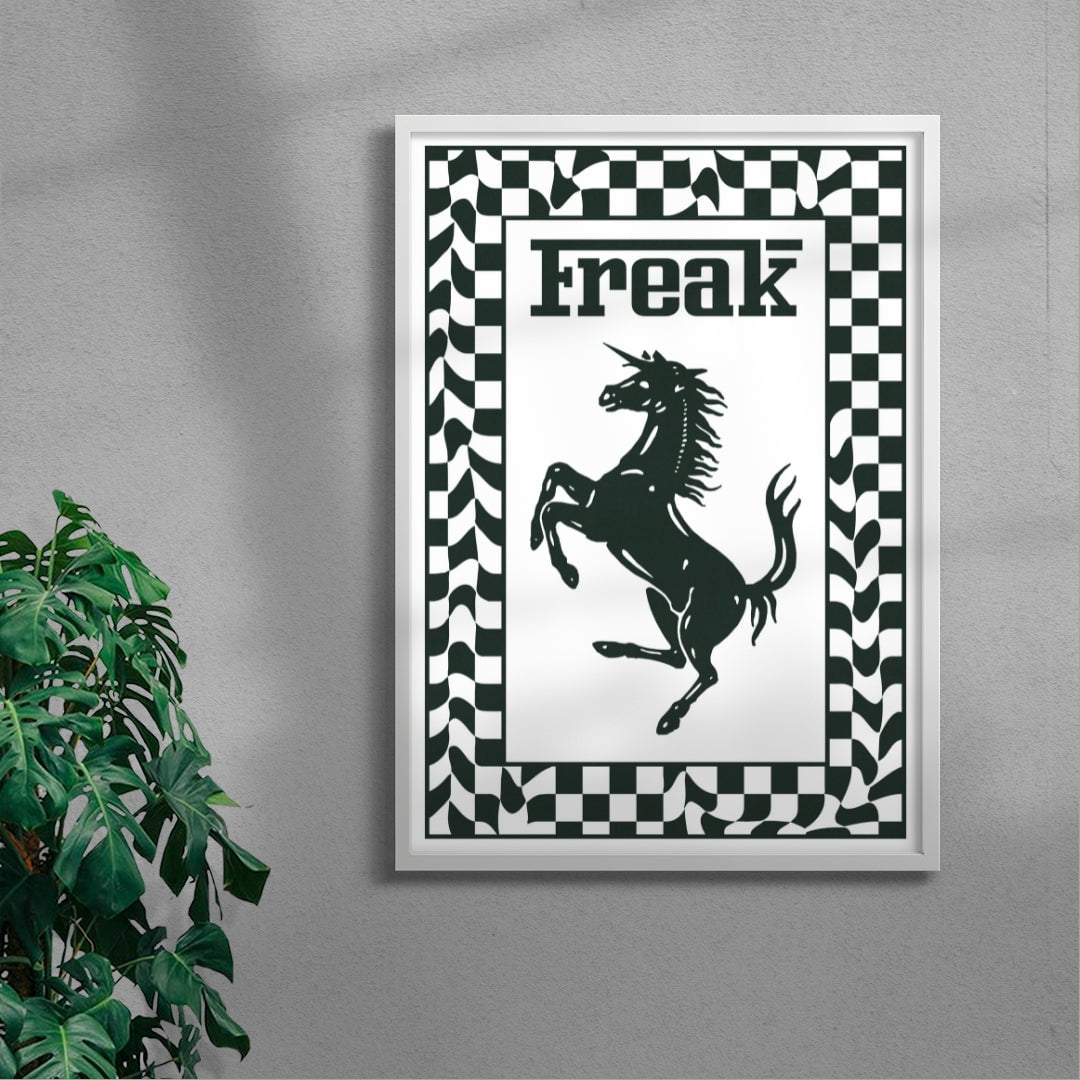 Freak contemporary wall art print by Utsav Verma - sold by DROOL