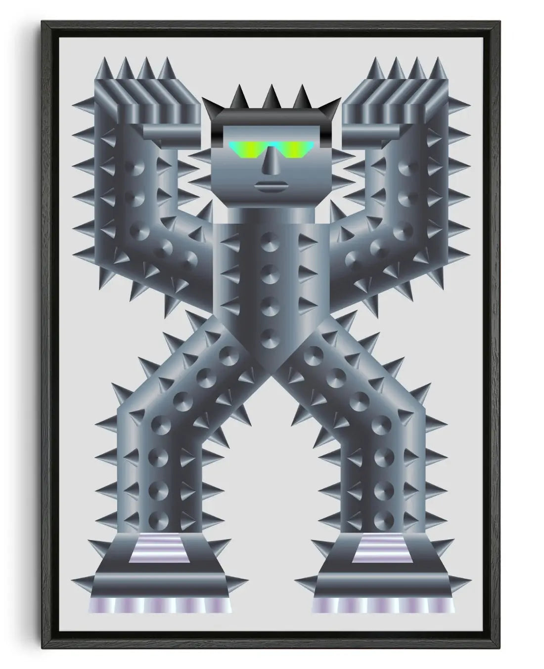 Spikey Robot contemporary canvas print by Glen Miralles - sold by DROOL
