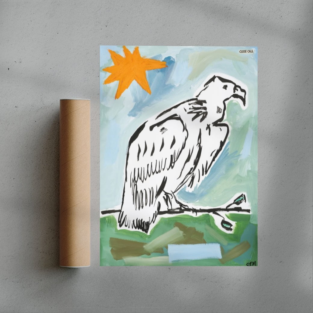 Vulture Watching contemporary wall art print by Caitlin Flood-Molyneux - sold by DROOL