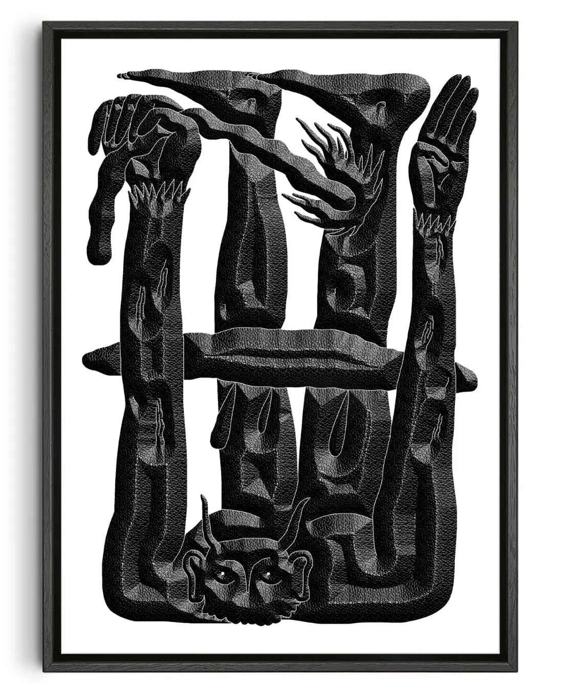 The Faune and the Cloud contemporary canvas art print by Célestin Krier - sold by DROOL