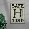 Safe Trip contemporary wall art print by Utsav Verma - sold by DROOL