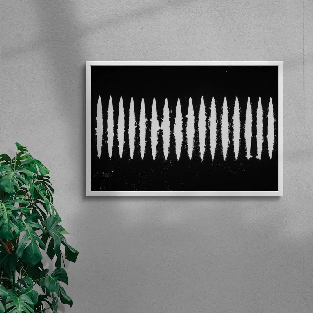 White On Black contemporary wall art print by Omar Belattar - sold by DROOL