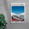 BALLPARK contemporary wall art print by George Kempster - sold by DROOL