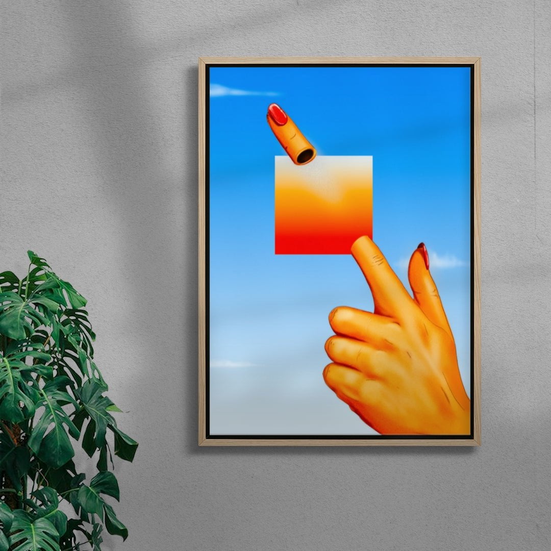 Bang contemporary canvas art print by Will Da Costa - sold by DROOL