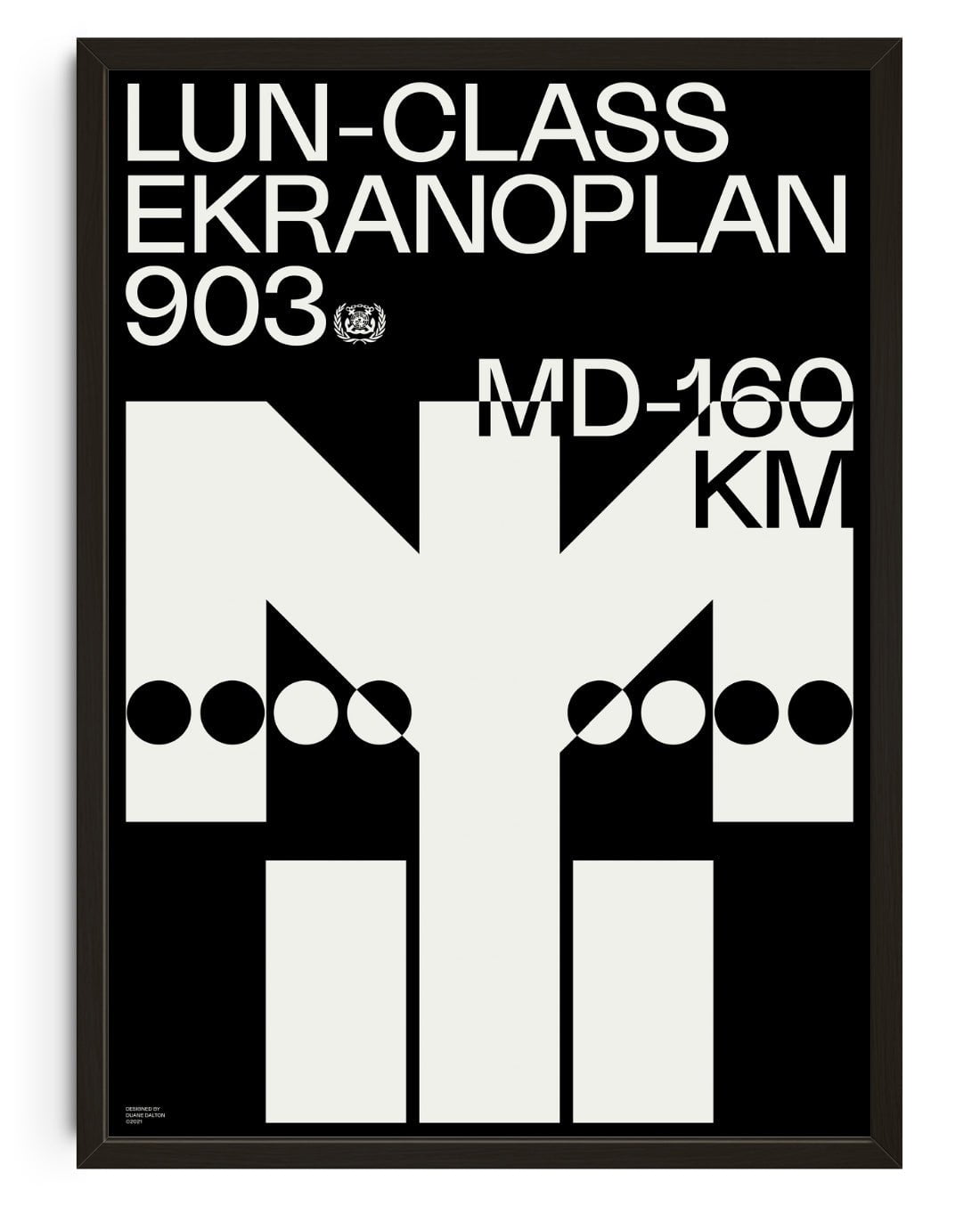 Ekranoplan contemporary wall art print by Duane Dalton - sold by DROOL
