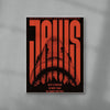 JAWS contemporary wall art print by Justyna Frąckiewicz - sold by DROOL