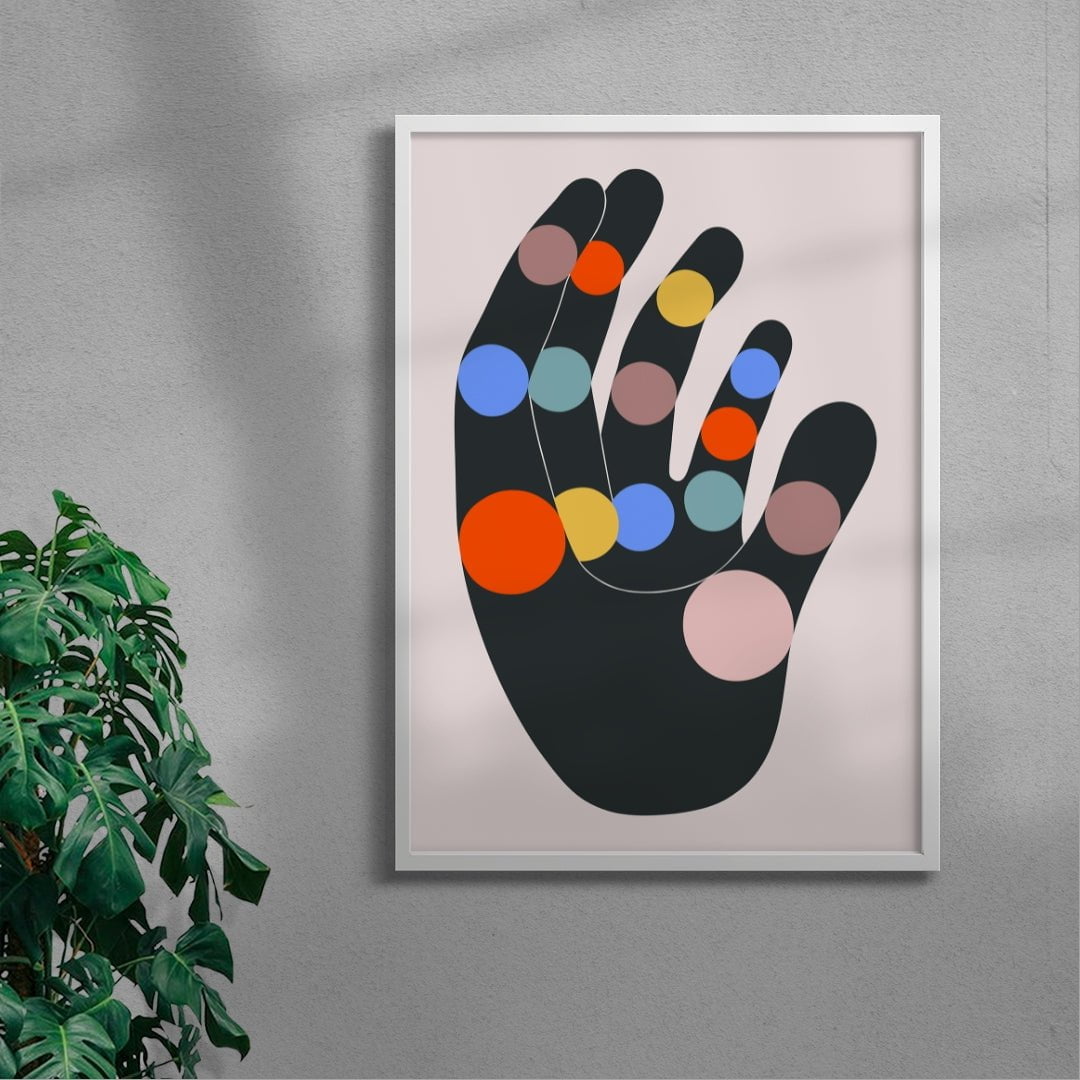 Colors Hand contemporary wall art print by David Vanadia - sold by DROOL