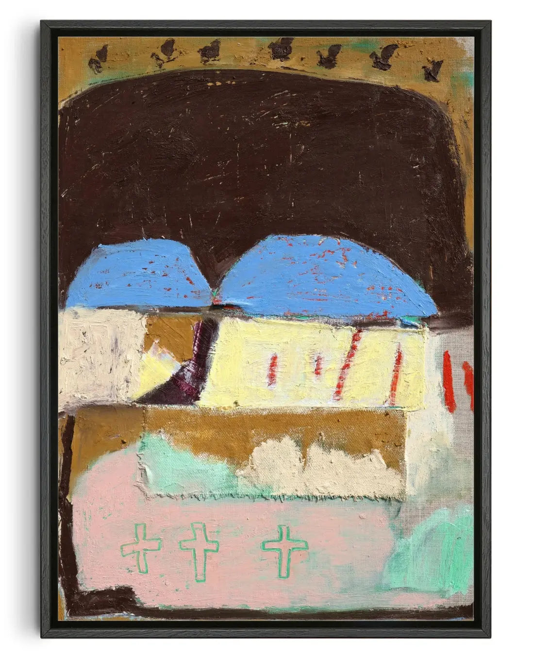 What If Love Was Holy and War Was Obscene  contemporary canvas print by Eira Chidgey - sold by DROOL