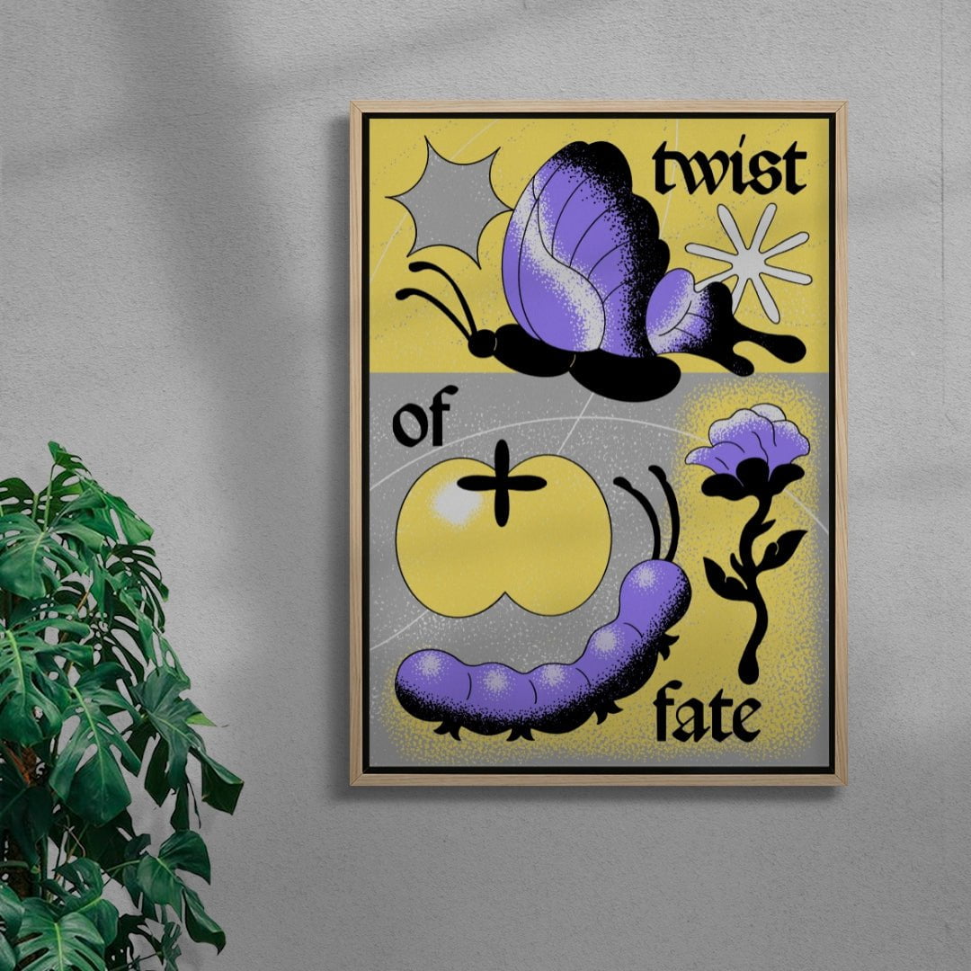 Twist of Fate contemporary wall art print by Erica Lee - sold by DROOL
