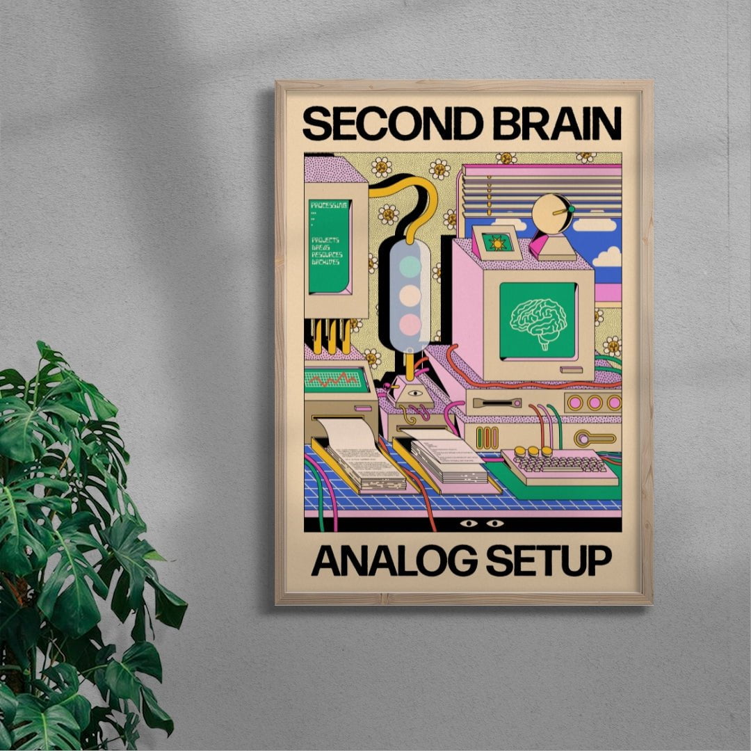 Second Brain contemporary wall art print by Azaazelus - sold by DROOL