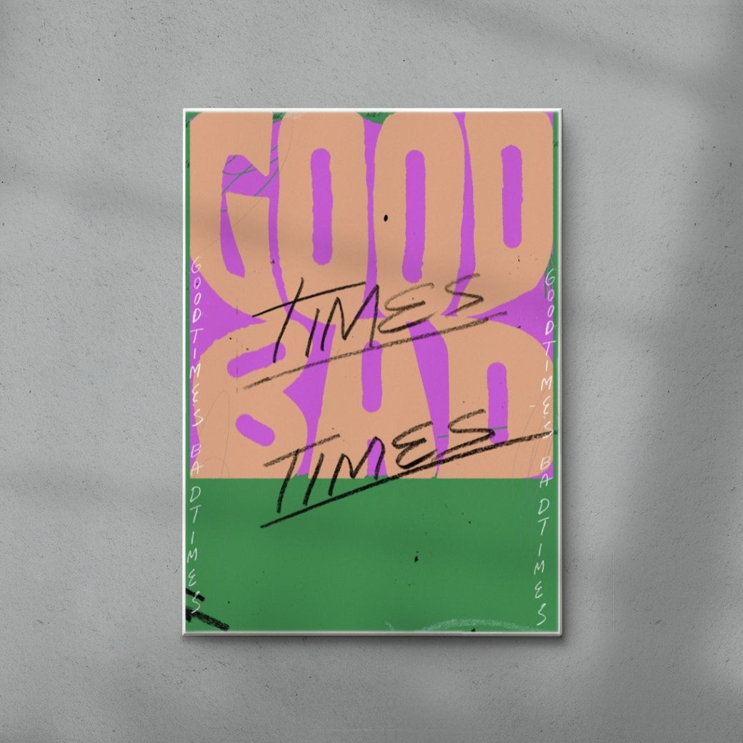 Good times, bad times contemporary wall art print by Jorge Santos - sold by DROOL