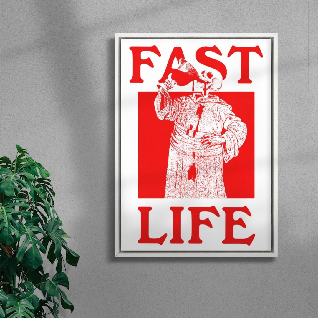 Fast Life contemporary wall art print by Utsav Verma - sold by DROOL