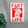 Fast Life contemporary wall art print by Utsav Verma - sold by DROOL