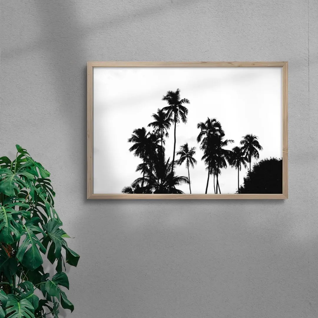 Palm Silhouettes contemporary wall art print by Ryan Borne - sold by DROOL