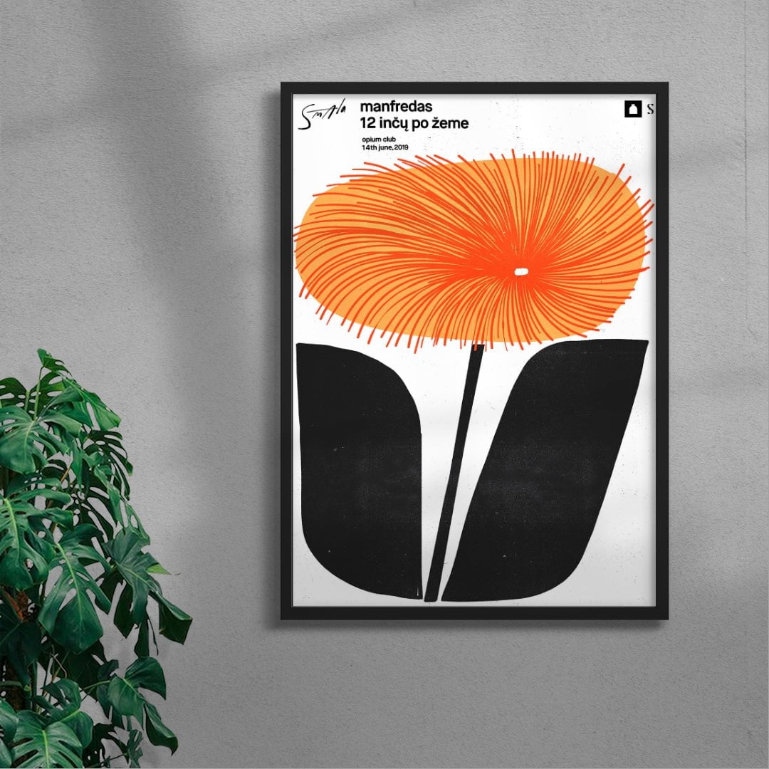 Smala Flower contemporary wall art print by Floating Bstrd - sold by DROOL