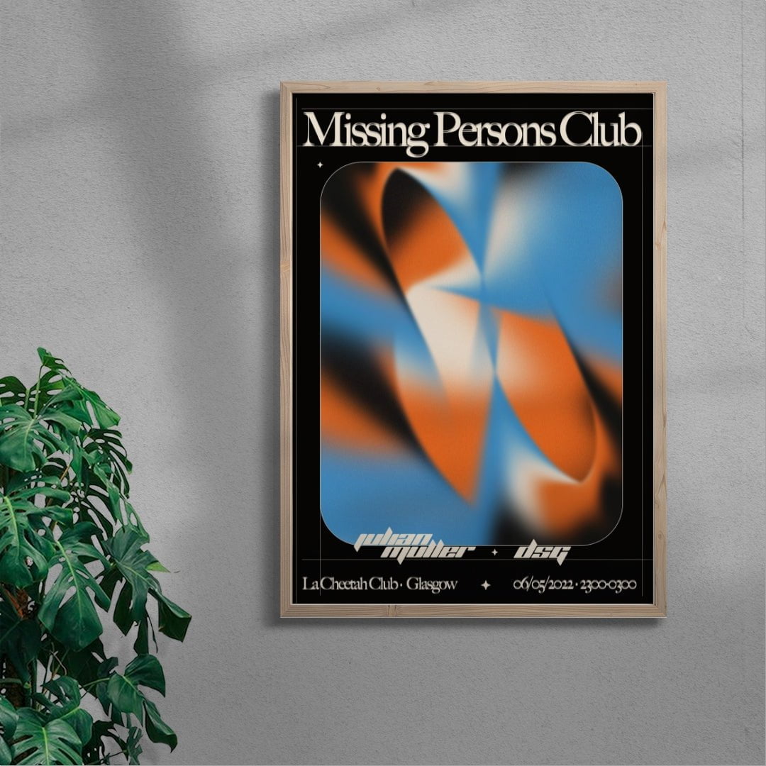 MISSING PERSONS CLUB - JULIAN MULLER contemporary wall art print by Marinello Studio - sold by DROOL