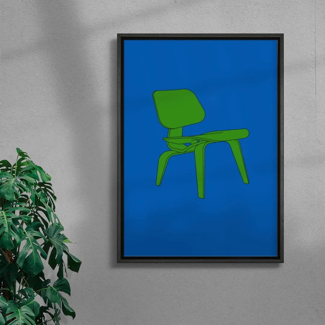 GREEN CHAIR contemporary wall art print by Thomas Hedger - sold by DROOL