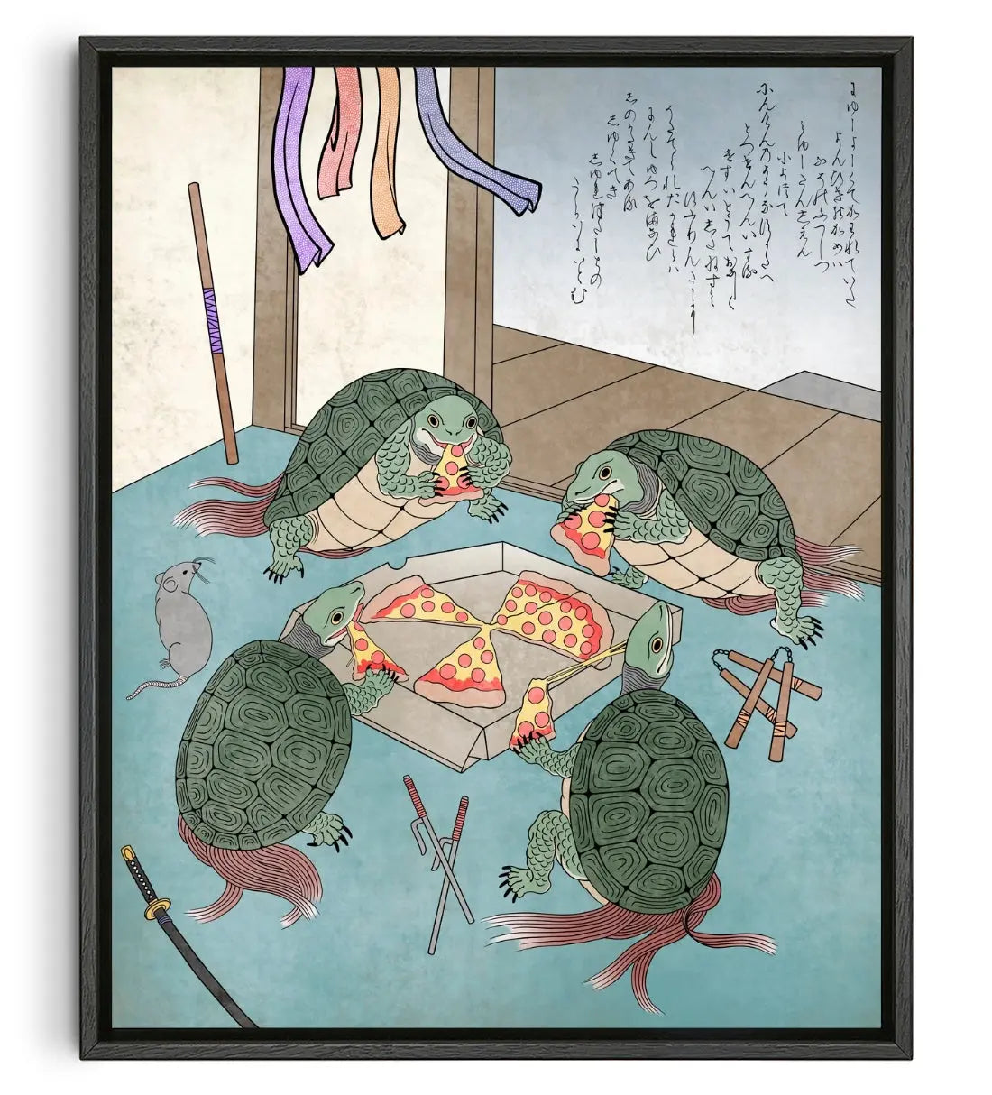 Pizza time contemporary canvas print by Yomi Kamoike - sold by DROOL
