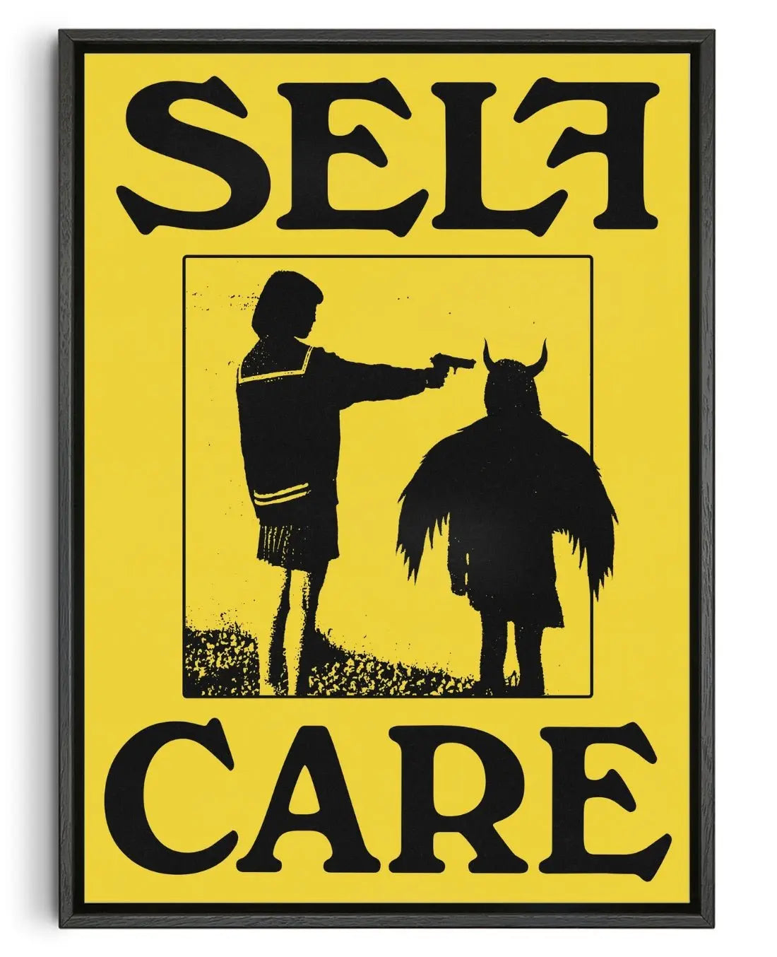 Self Care (Yellow) contemporary wall art print by Utsav Verma - sold by DROOL