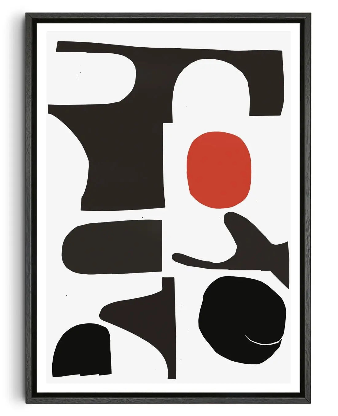 Red Sun Print contemporary wall art print by Rikki Hewitt - sold by DROOL