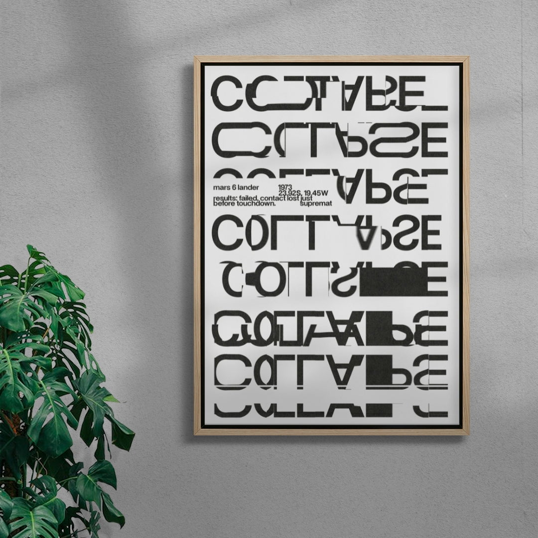Collapse contemporary wall art print by Roman Post. - sold by DROOL