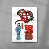 Ukiyo Marks contemporary wall art print by Othman Zougam - sold by DROOL