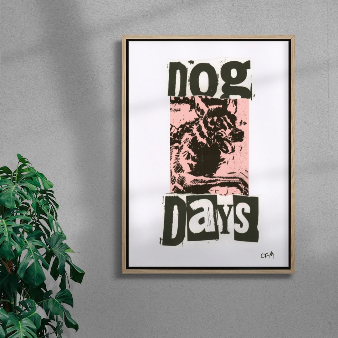 Dog Days contemporary wall art print by Caitlin Flood-Molyneux - sold by DROOL