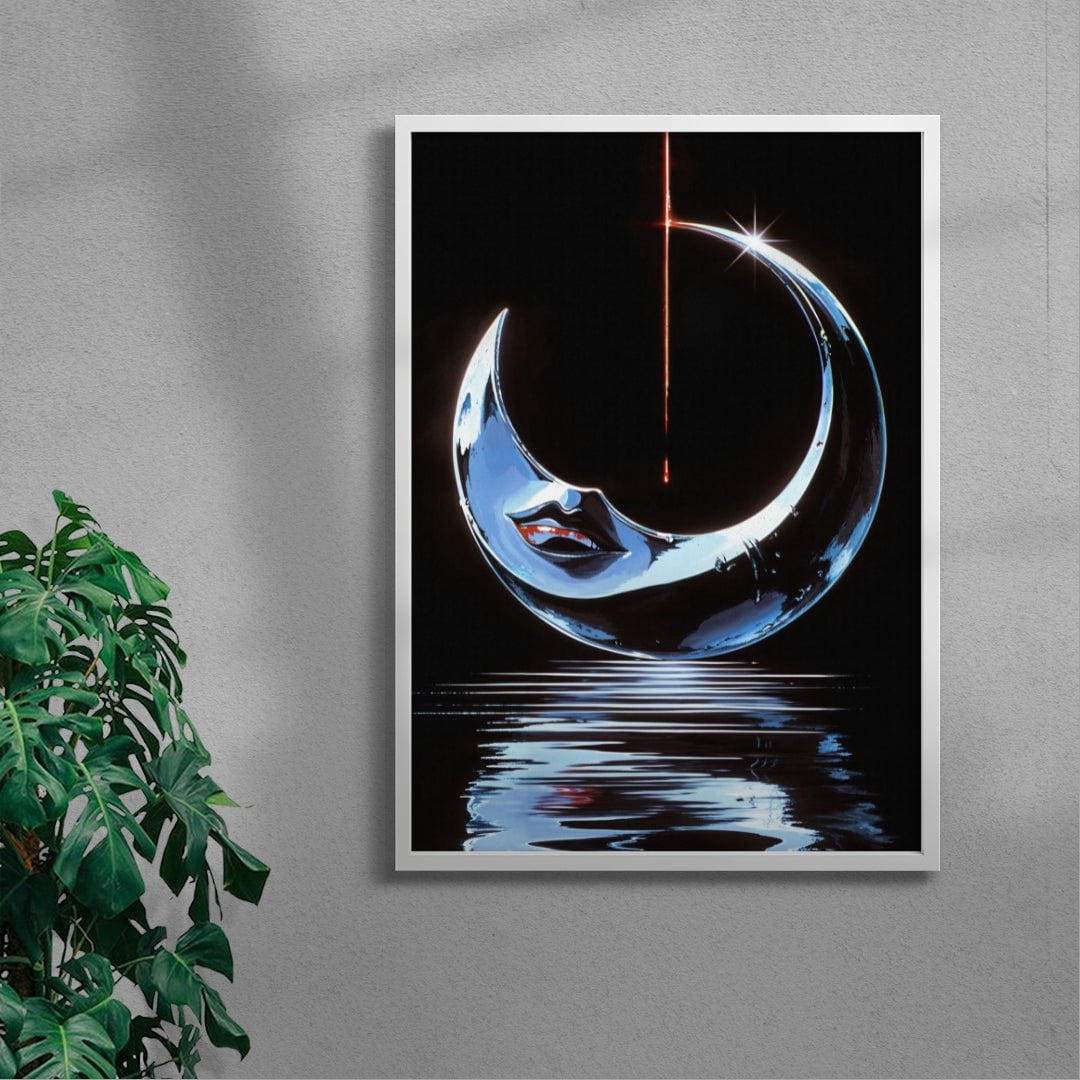 SILENT NIGHT contemporary wall art print by dolorsilentium - sold by DROOL