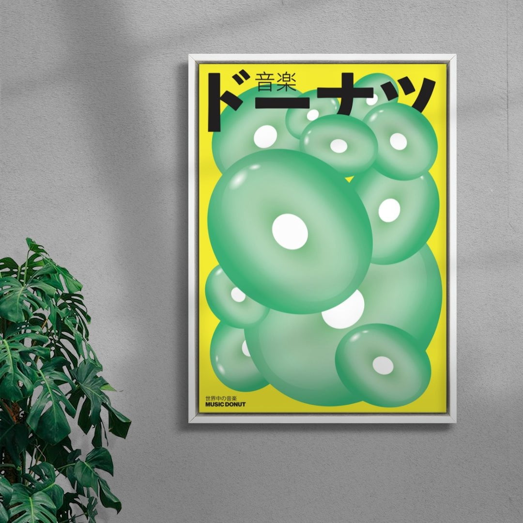 Music Donut contemporary wall art print by Maxim Dosca - sold by DROOL