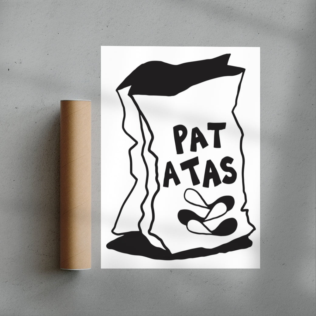 PATATAS contemporary wall art print by Max Blackmore - sold by DROOL