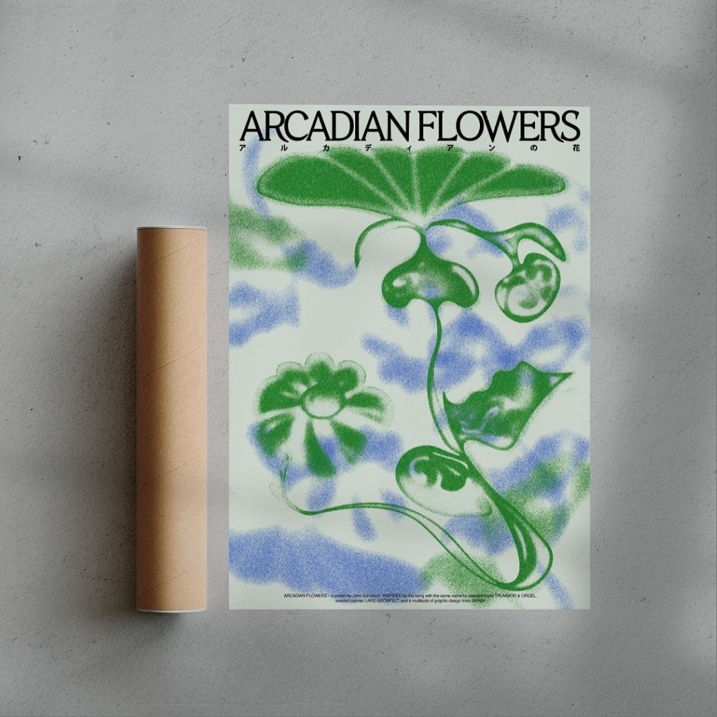 Arcadian Flowers contemporary wall art print by John Schulisch - sold by DROOL