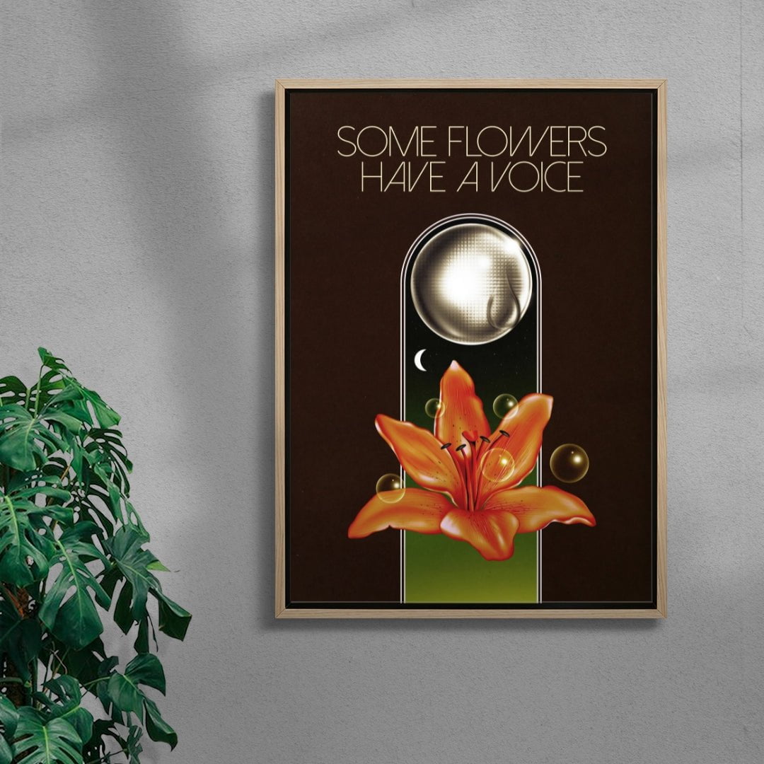 Some Flowers Have A Voice contemporary wall art print by Liorzh - sold by DROOL