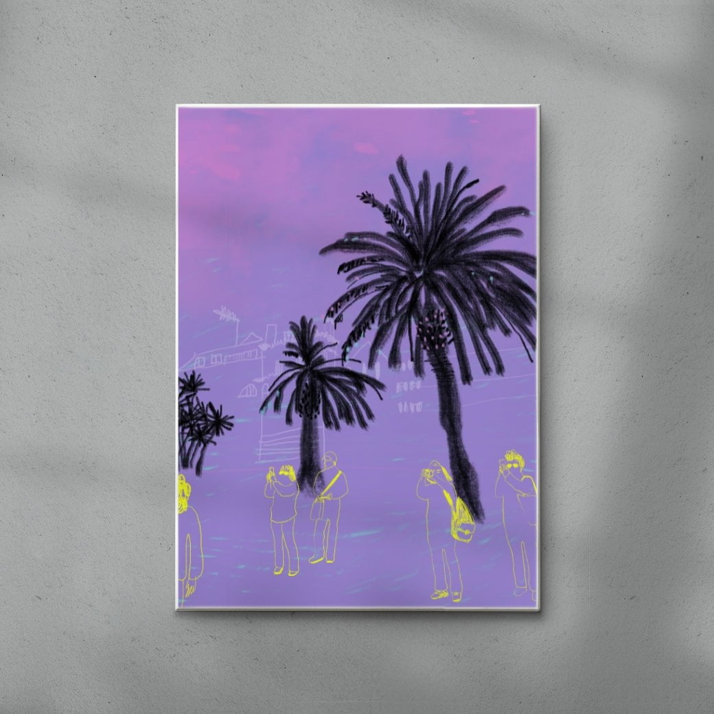 The Tourists contemporary wall art print by mareykrap - sold by DROOL