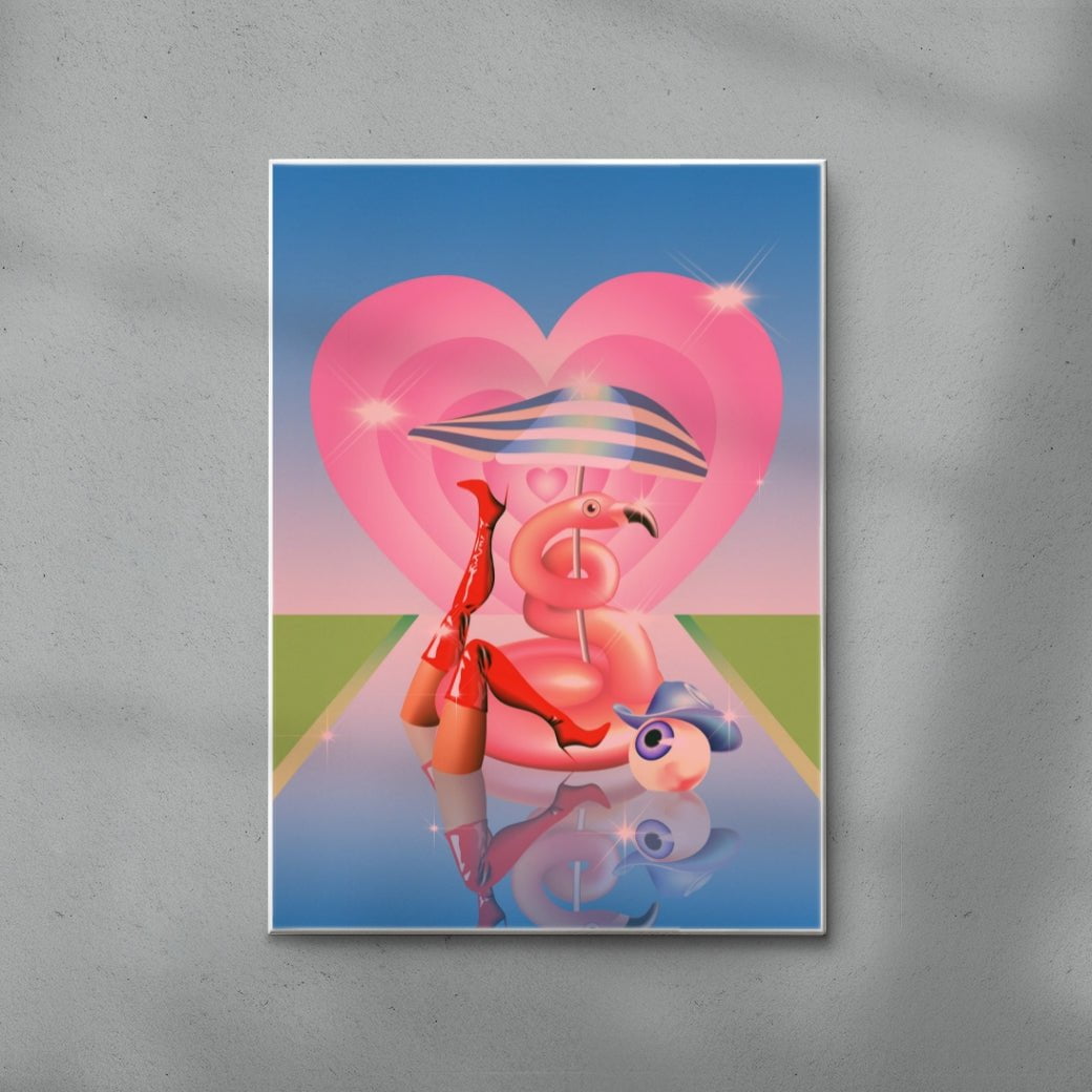 Relaxation in the Sun contemporary wall art print by Paulina Almira - sold by DROOL