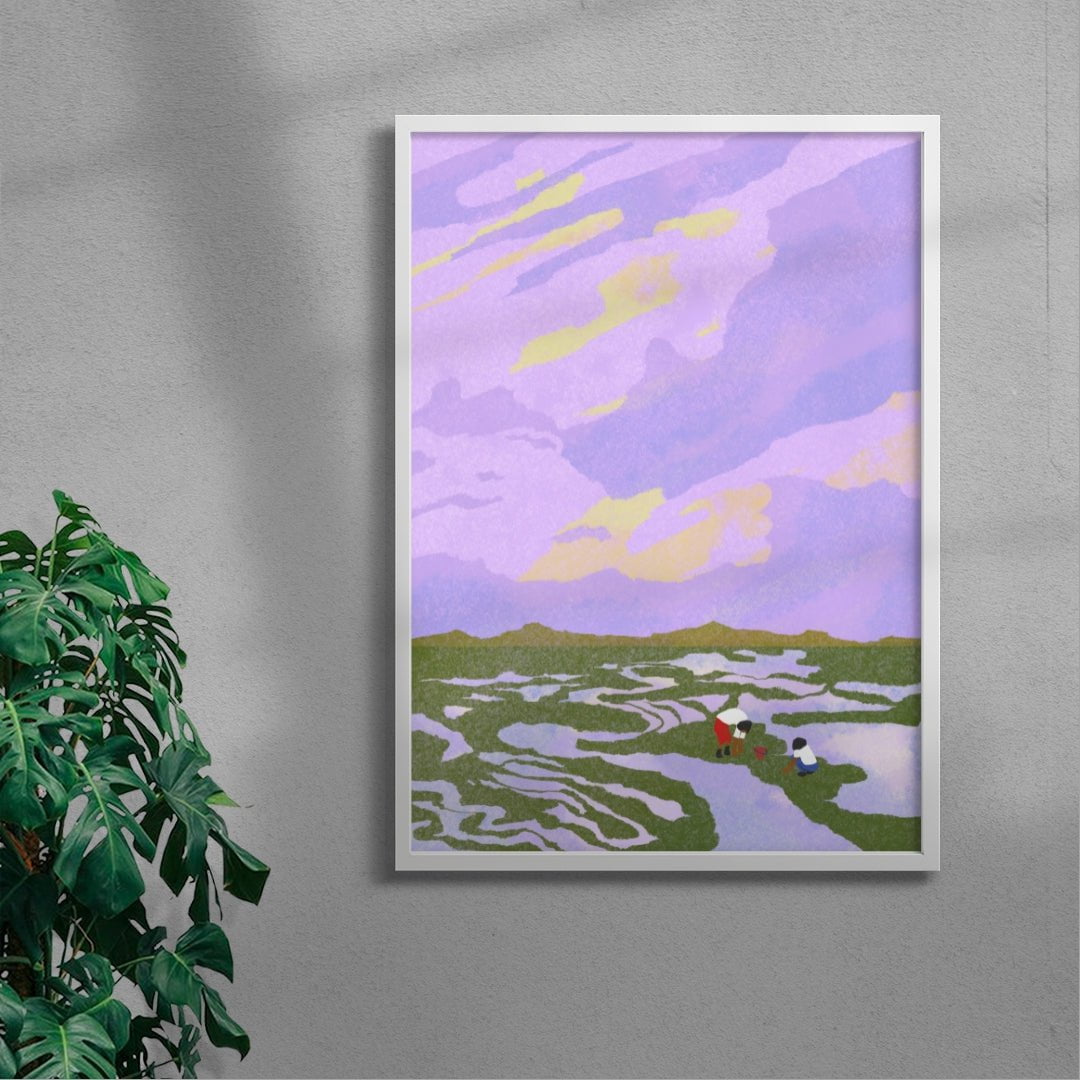 Devon contemporary wall art print by Lily Kong - sold by DROOL