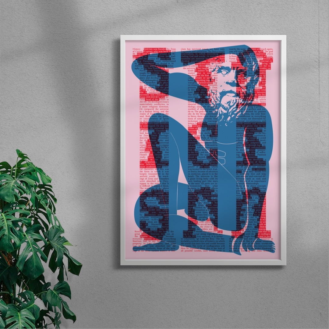 Stoicism contemporary wall art print by Studio Trikken - sold by DROOL