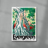 Evergreen contemporary wall art print by George Kempster - sold by DROOL