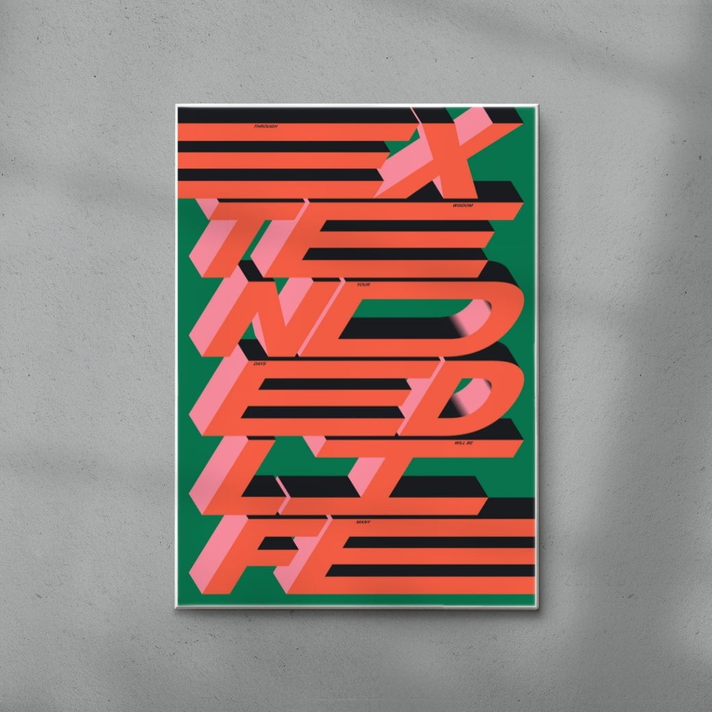 EXTD LIFE contemporary wall art print by Xtian Miller - sold by DROOL