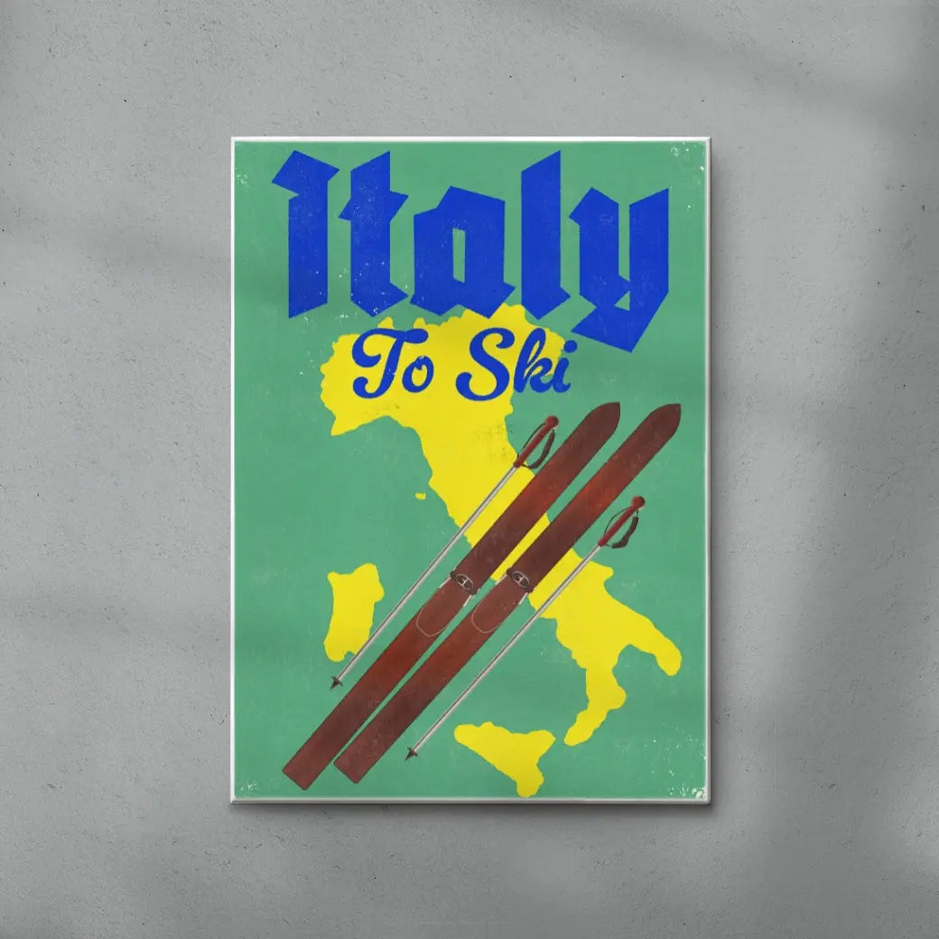 Italy Ski Travel Map