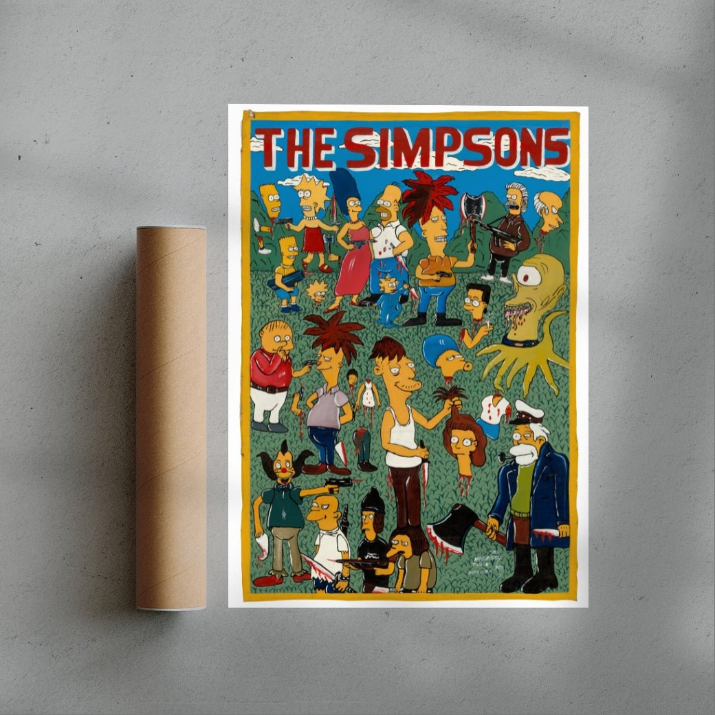The Simpsons contemporary wall art print by Deadly Prey - sold by DROOL